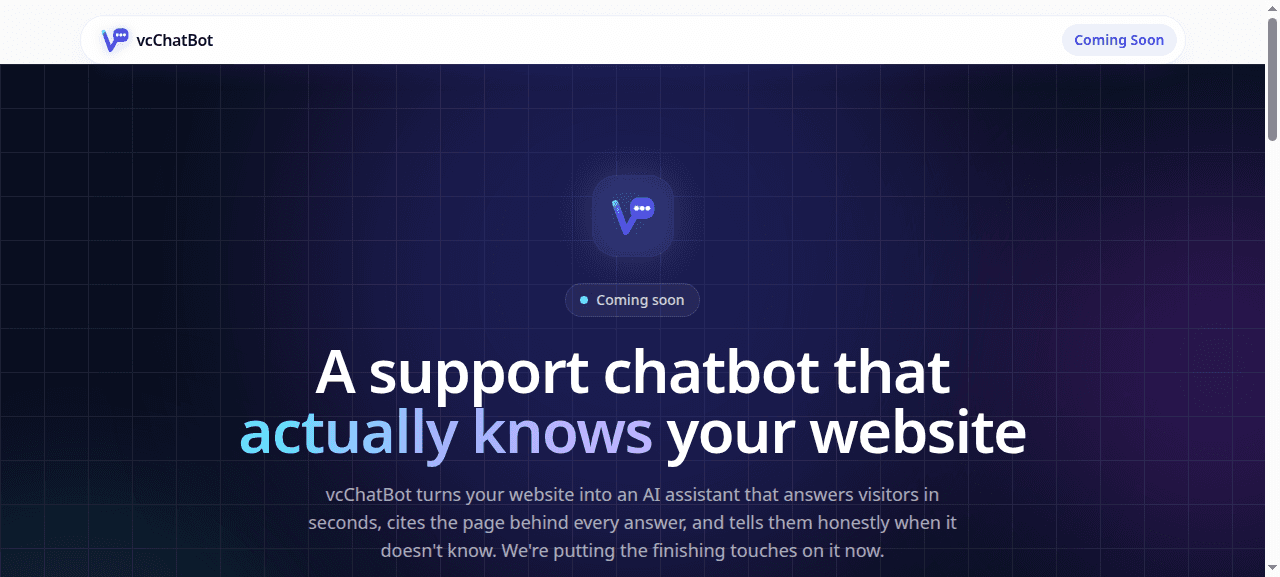 vcChatBot screenshot